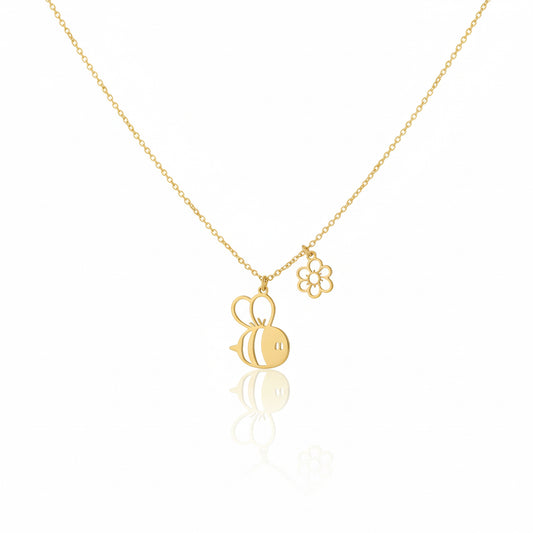 18K Gold Bee Necklace - Noora & Co.
