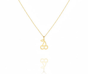 18K Gold Cherry Necklace - Noora & Co.