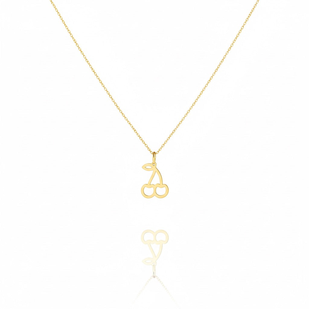 18K Gold Cherry Necklace - Noora & Co.