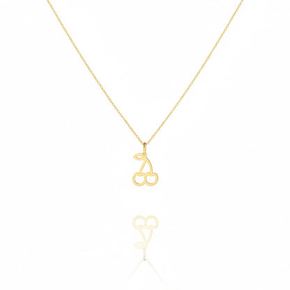 18K Gold Cherry Necklace - Noora & Co.