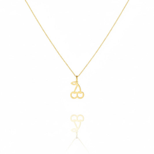 18K Gold Cherry Necklace - Noora & Co.