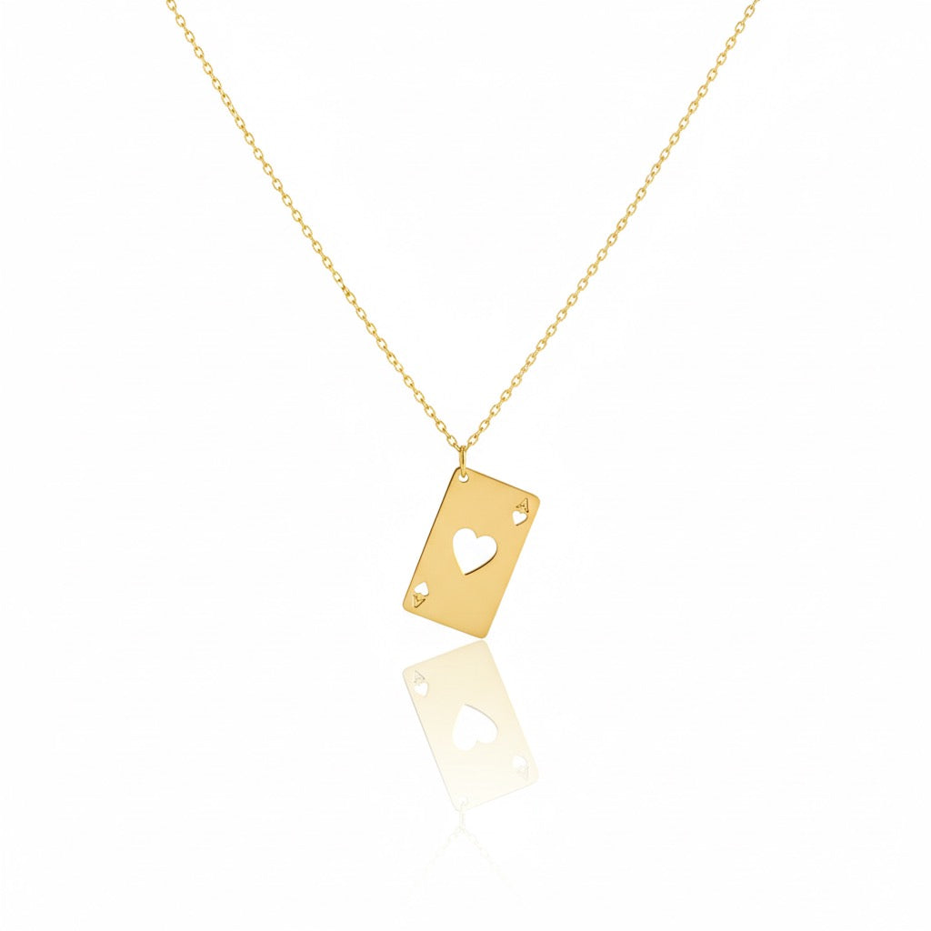 18K Gold A Heart Necklace - Noora & Co.