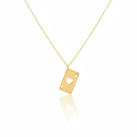 18K Gold A Heart Necklace - Noora & Co.