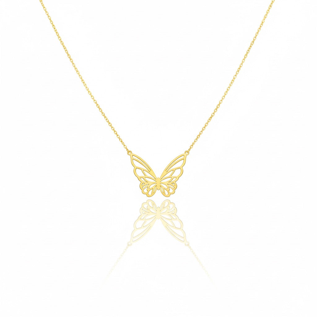 18K Gold Butterfly Necklace - Noora & Co.