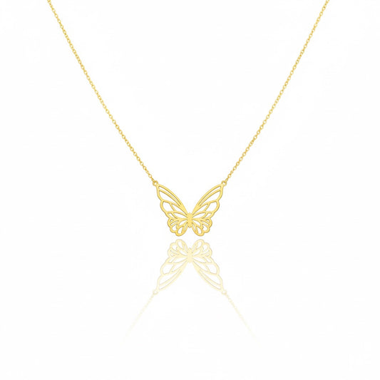 18K Gold Butterfly Necklace - Noora & Co.