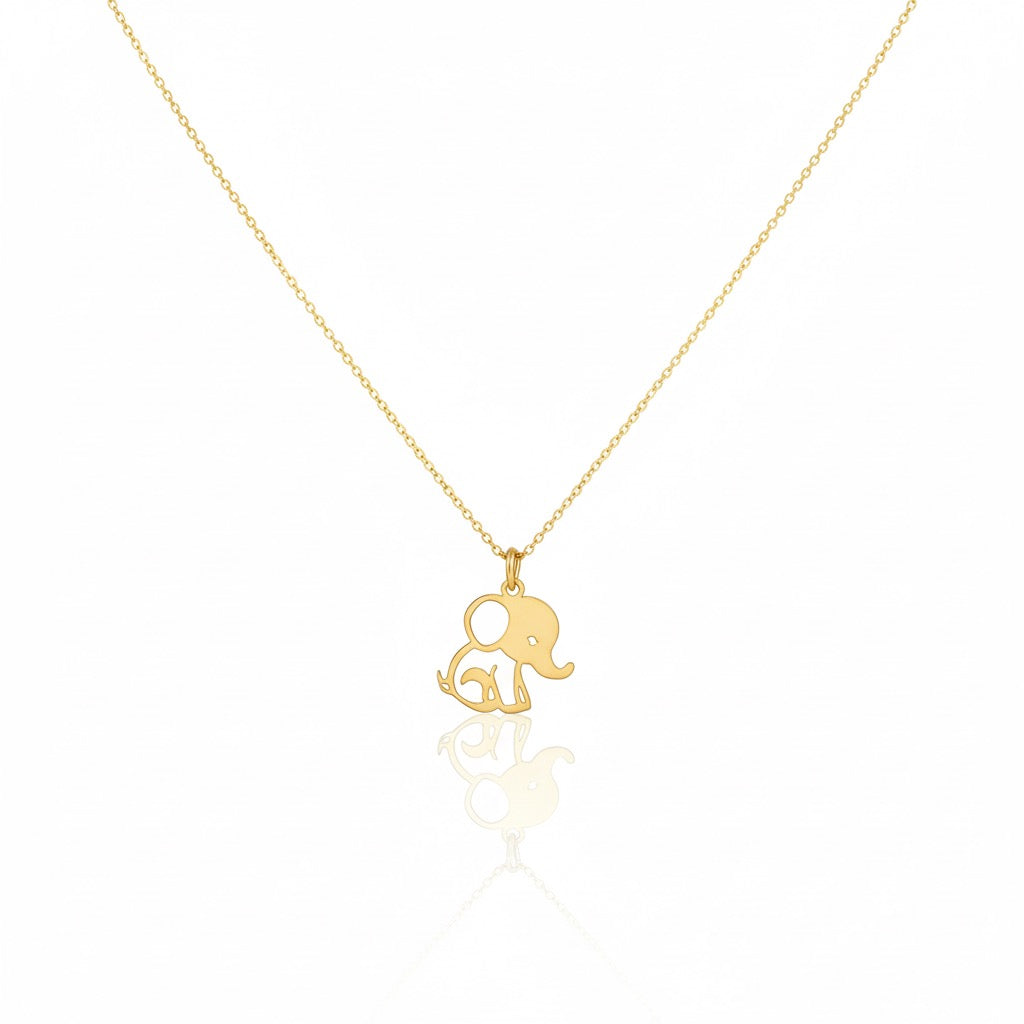 18K Gold Elephant Necklace - Noora & Co.