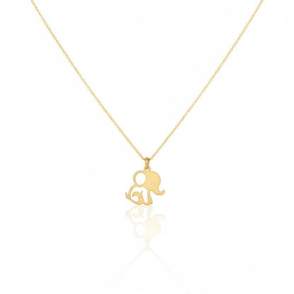 18K Gold Elephant Necklace - Noora & Co.
