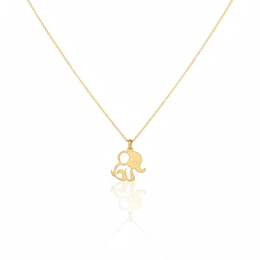 18K Gold Elephant Necklace - Noora & Co.