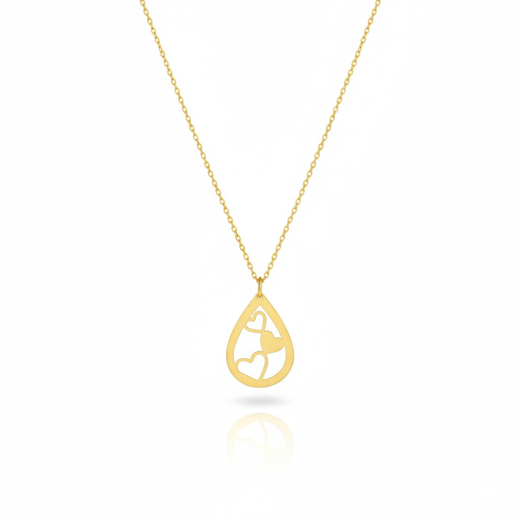 18K Gold Heart Necklace - Noora & Co.