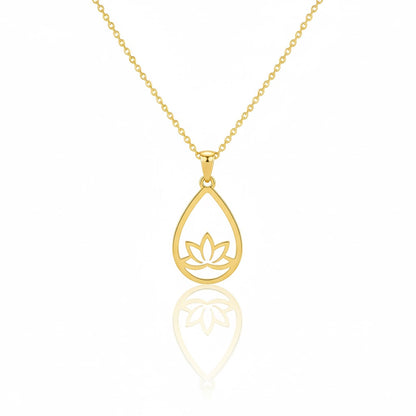 18K Gold Lotus Necklace - Noora & Co.
