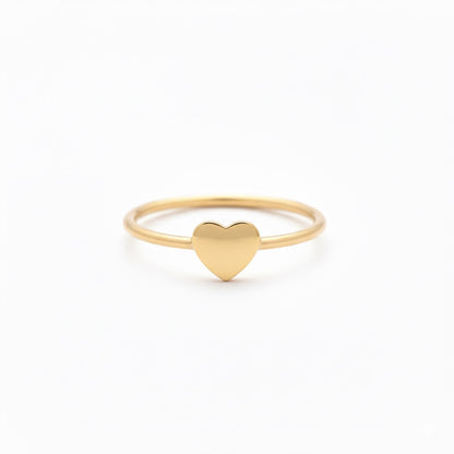 18K Gold Heart Ring – Pure Love in Minimal Form - Noora & Co.