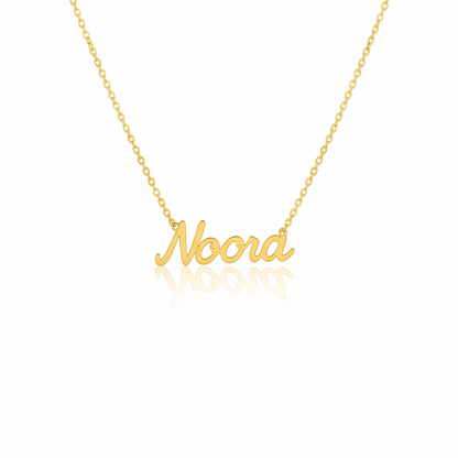 18K Solid Gold Custom Name Necklace – Arabic or English - Noora & Co.