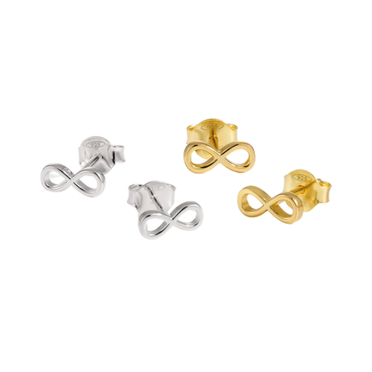 Gift Hollow Infinite ∞ 925 Sterling Silver Stud Earrings - Noora & Co.