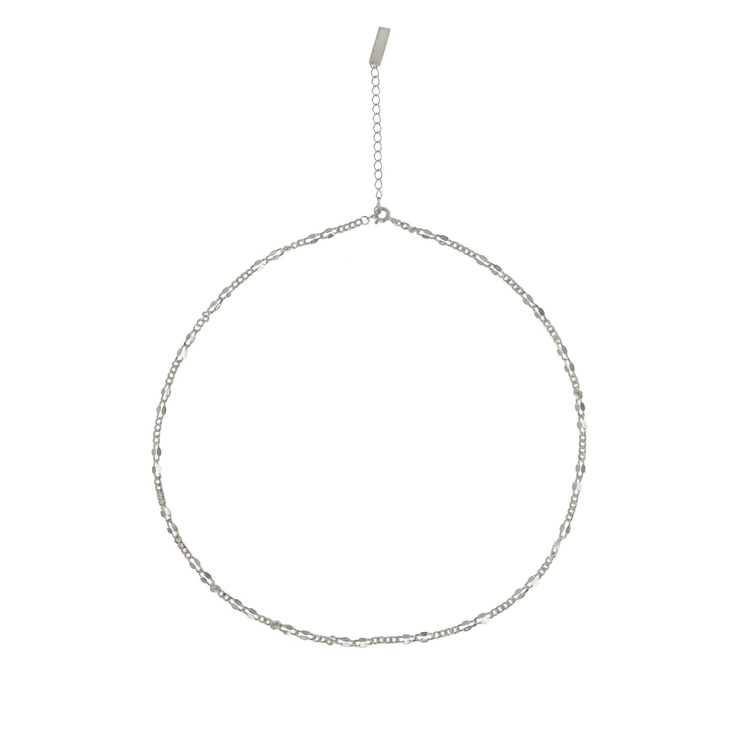 Fashion Irregular Golden Hollow Chain 925 Sterling Silver Necklace - Noora & Co.