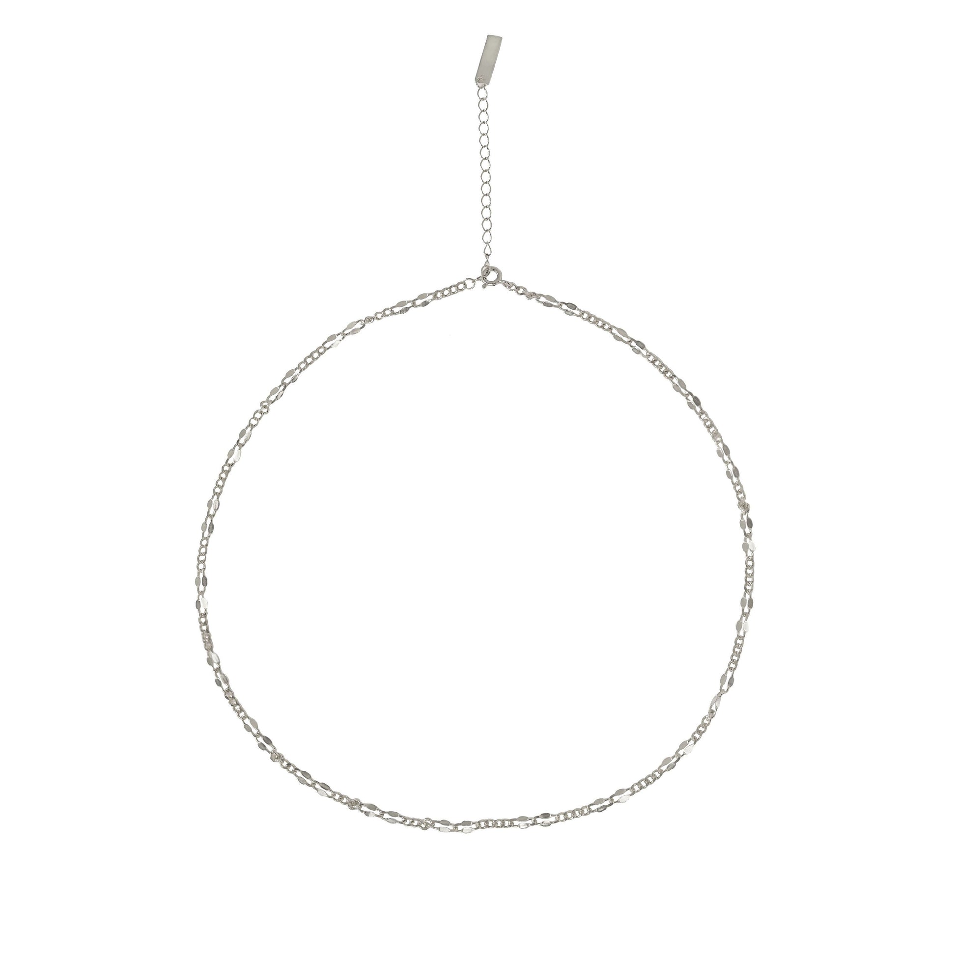 Fashion Irregular Golden Hollow Chain 925 Sterling Silver Necklace - Noora & Co.