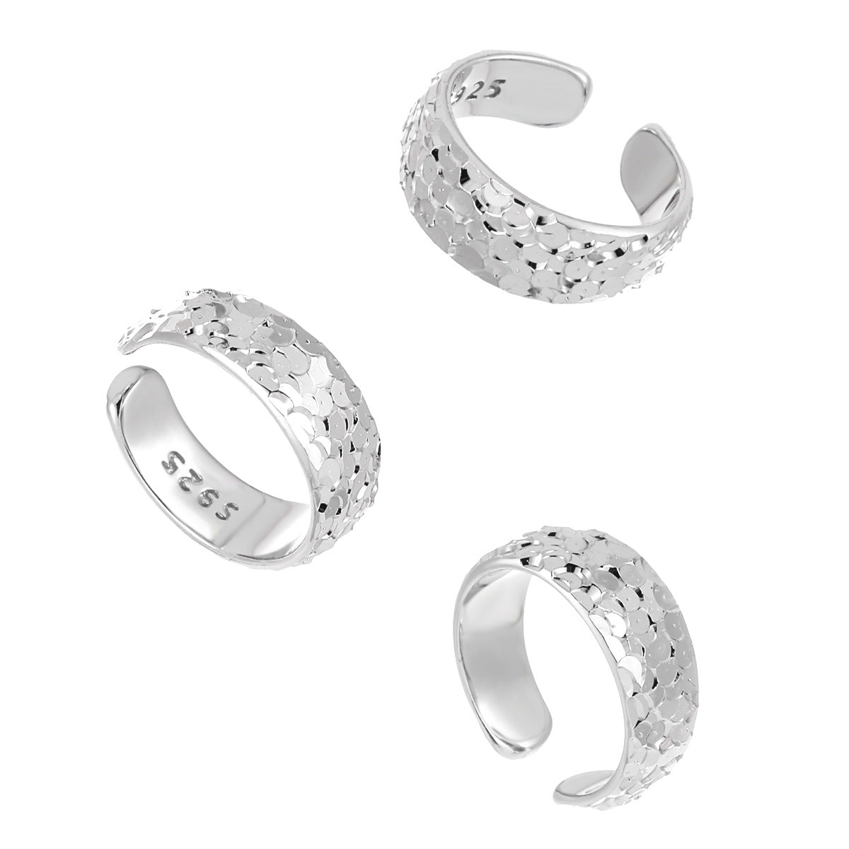 Fashion Scale Painted 925 Sterling Silver Non-Pierced Earring(Single) - Noora & Co.