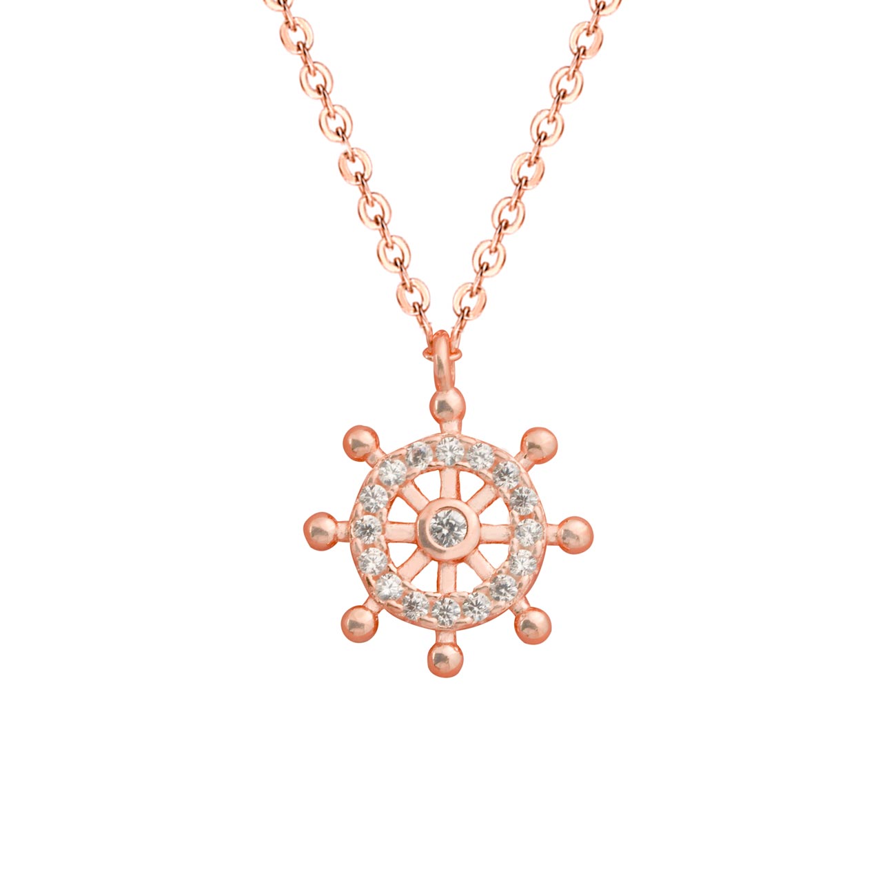 Fashion CZ Rudder 925 Sterling Silver Necklace - Noora & Co.