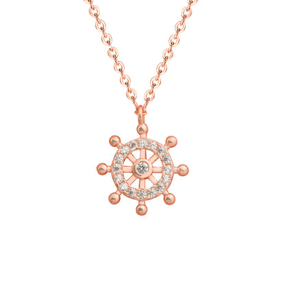 Fashion CZ Rudder 925 Sterling Silver Necklace - Noora & Co.