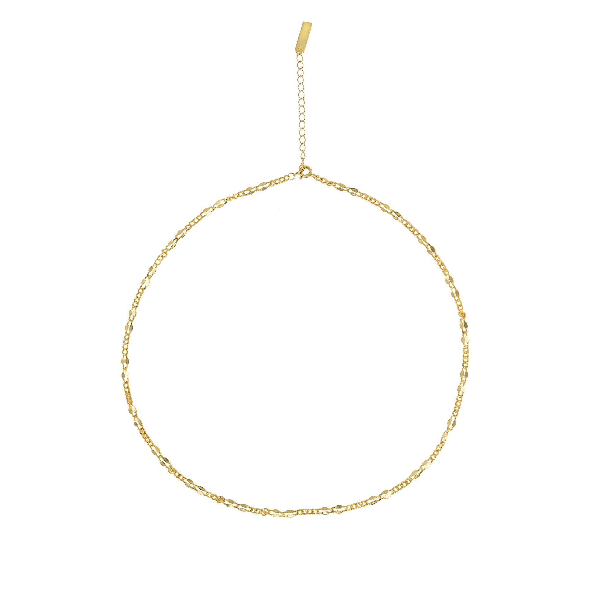 Fashion Irregular Golden Hollow Chain 925 Sterling Silver Necklace - Noora & Co.