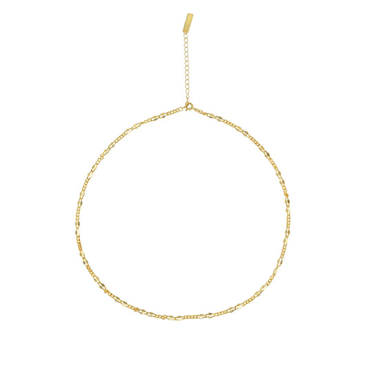 Fashion Irregular Golden Hollow Chain 925 Sterling Silver Necklace - Noora & Co.