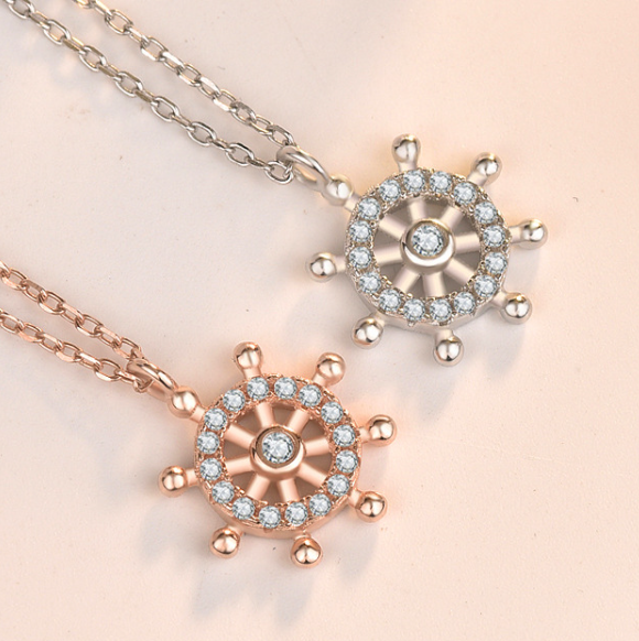 Fashion CZ Rudder 925 Sterling Silver Necklace - Noora & Co.