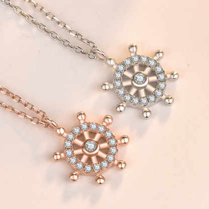 Fashion CZ Rudder 925 Sterling Silver Necklace - Noora & Co.