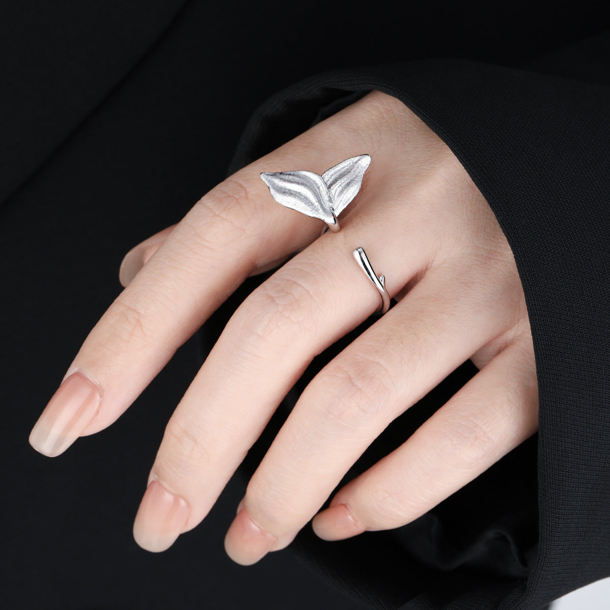 Girl Gift Mermaid Tail 925 Sterling Silver Adjustable Ring - Noora & Co.