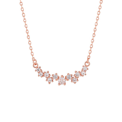 Women Beautiful Irregular CZ 925 Sterling Silver Necklace - Noora & Co.