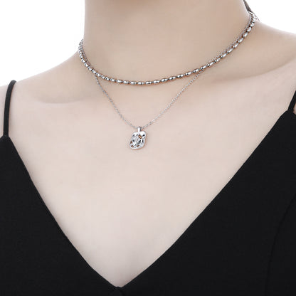 Women Geometry Shining CZ Star Geometry 925 Sterling Silver Necklace - Noora & Co.