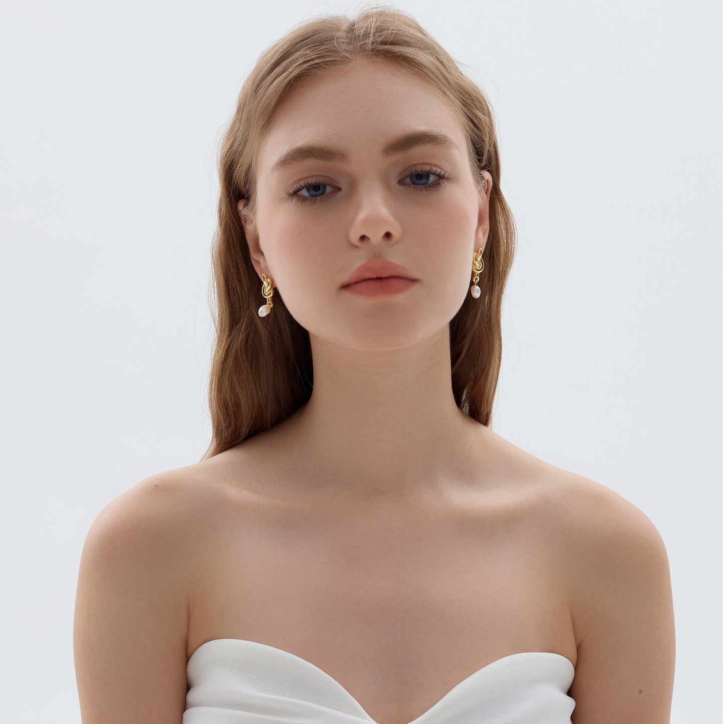 Fine Jewelry Summer Large Light Masculine Irregular Natural Pearl Knot 999 Sterling Silver Electroforming Dangling Earrings - Noora & Co.