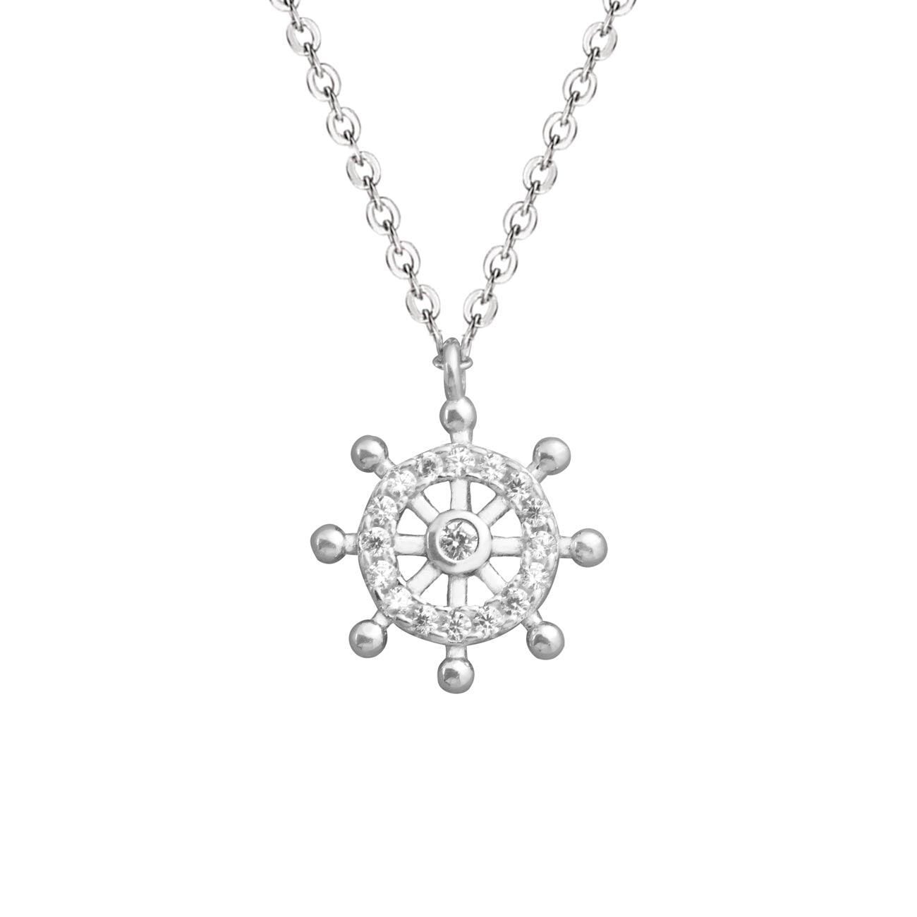 Fashion CZ Rudder 925 Sterling Silver Necklace - Noora & Co.