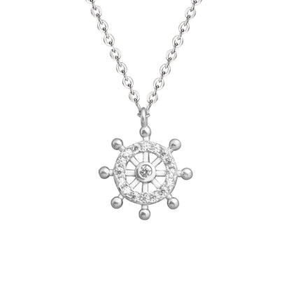 Fashion CZ Rudder 925 Sterling Silver Necklace - Noora & Co.