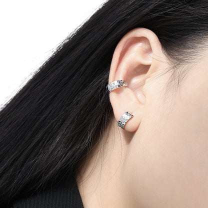 Fashion Scale Painted 925 Sterling Silver Non-Pierced Earring(Single) - Noora & Co.