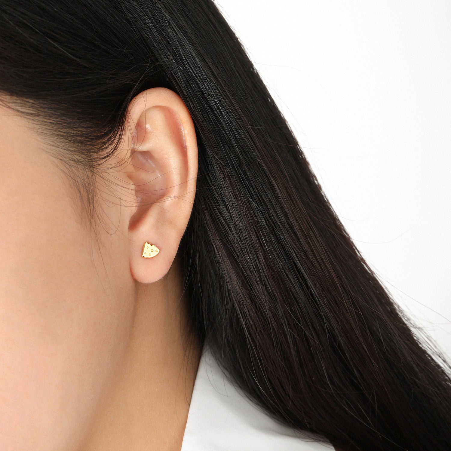 Holiday Food Bited Cheese 925 Sterling Silver Cute Stud Earrings - Noora & Co.