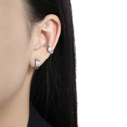 Fashion Scale Painted 925 Sterling Silver Non-Pierced Earring(Single) - Noora & Co.