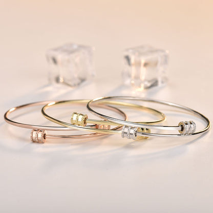 Fashion Tiny Waist Tube 925 Sterling Silver Open Bangle - Noora & Co.