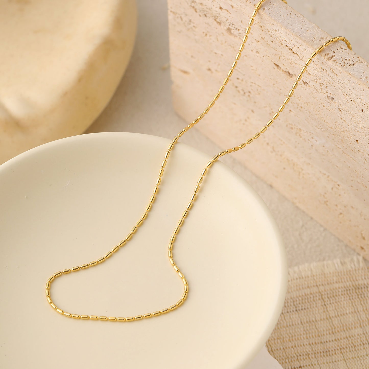 Party Geometry Beads 925 Sterling Silver Choker Necklace - Noora & Co.