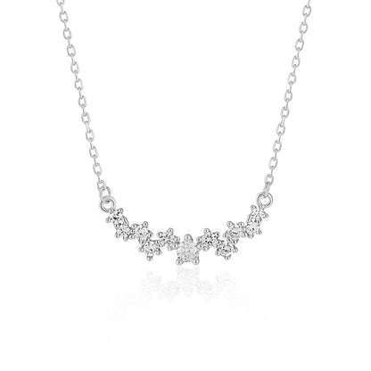 Women Beautiful Irregular CZ 925 Sterling Silver Necklace - Noora & Co.