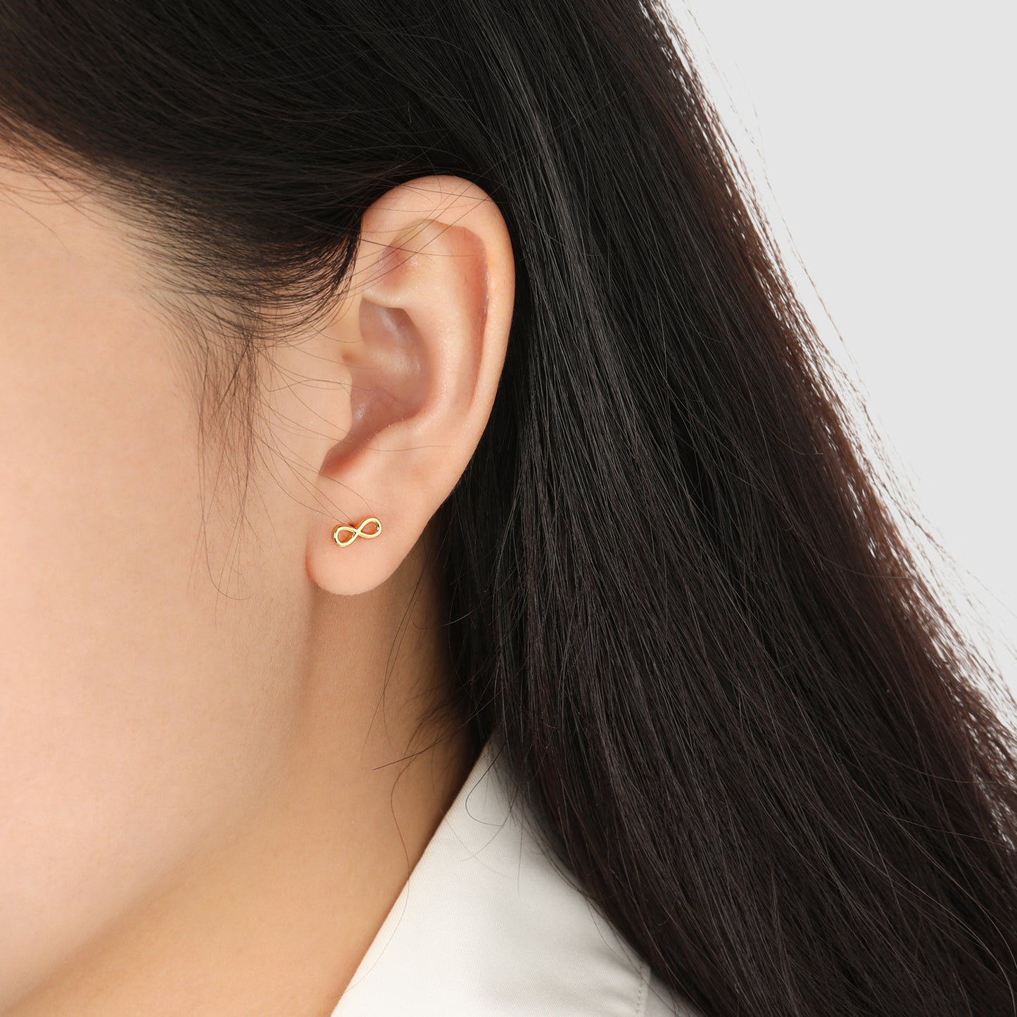 Gift Hollow Infinite ∞ 925 Sterling Silver Stud Earrings - Noora & Co.