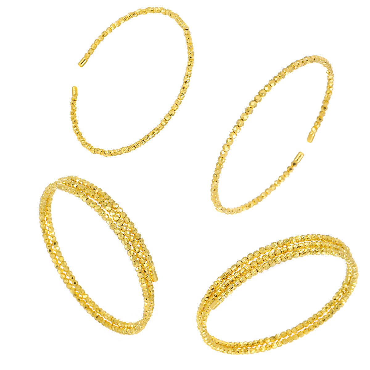 Fashion Irregular Geometry Women Carved 925 Sterling Silver Open Bangle - Noora & Co.