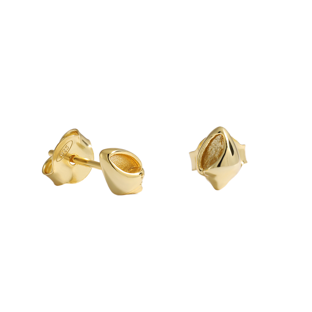 Cute Mini Holiday Gift Conch 925 Sterling Silver Stud Earrings - Noora & Co.