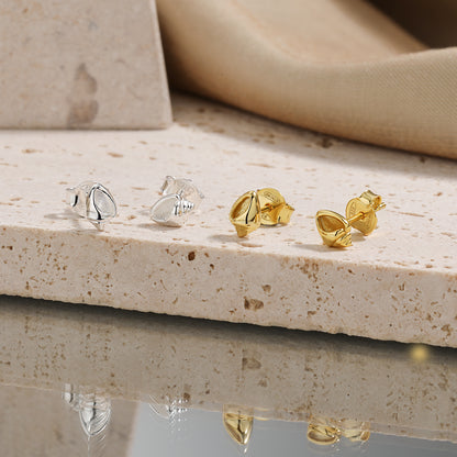 Cute Mini Holiday Gift Conch 925 Sterling Silver Stud Earrings - Noora & Co.