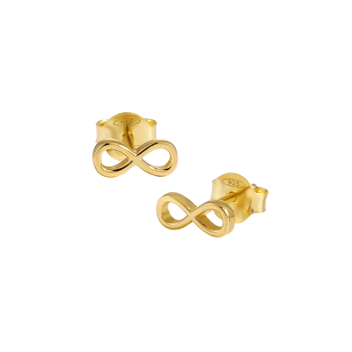 Gift Hollow Infinite ∞ 925 Sterling Silver Stud Earrings - Noora & Co.