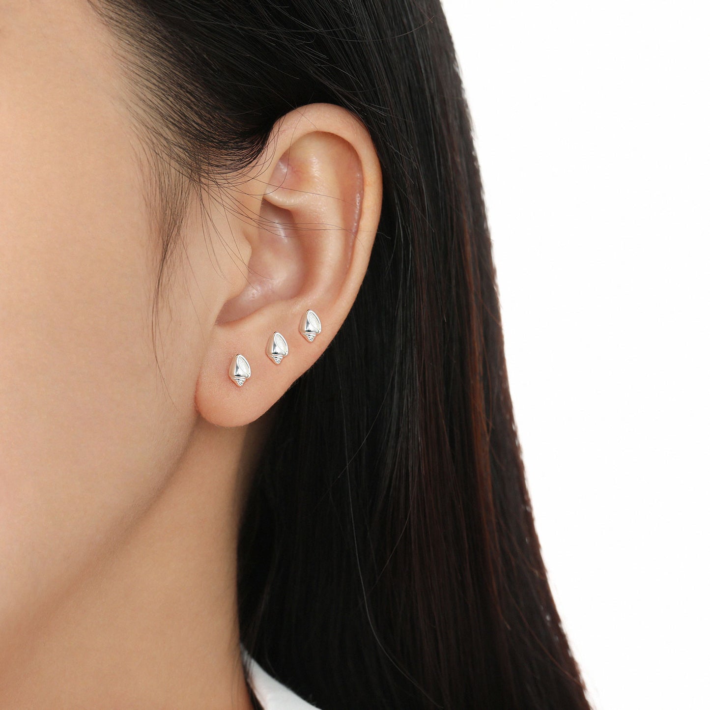 Cute Mini Holiday Gift Conch 925 Sterling Silver Stud Earrings - Noora & Co.