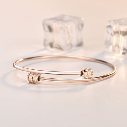 Fashion Tiny Waist Tube 925 Sterling Silver Open Bangle - Noora & Co.