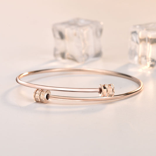 Fashion Tiny Waist Tube 925 Sterling Silver Open Bangle - Noora & Co.