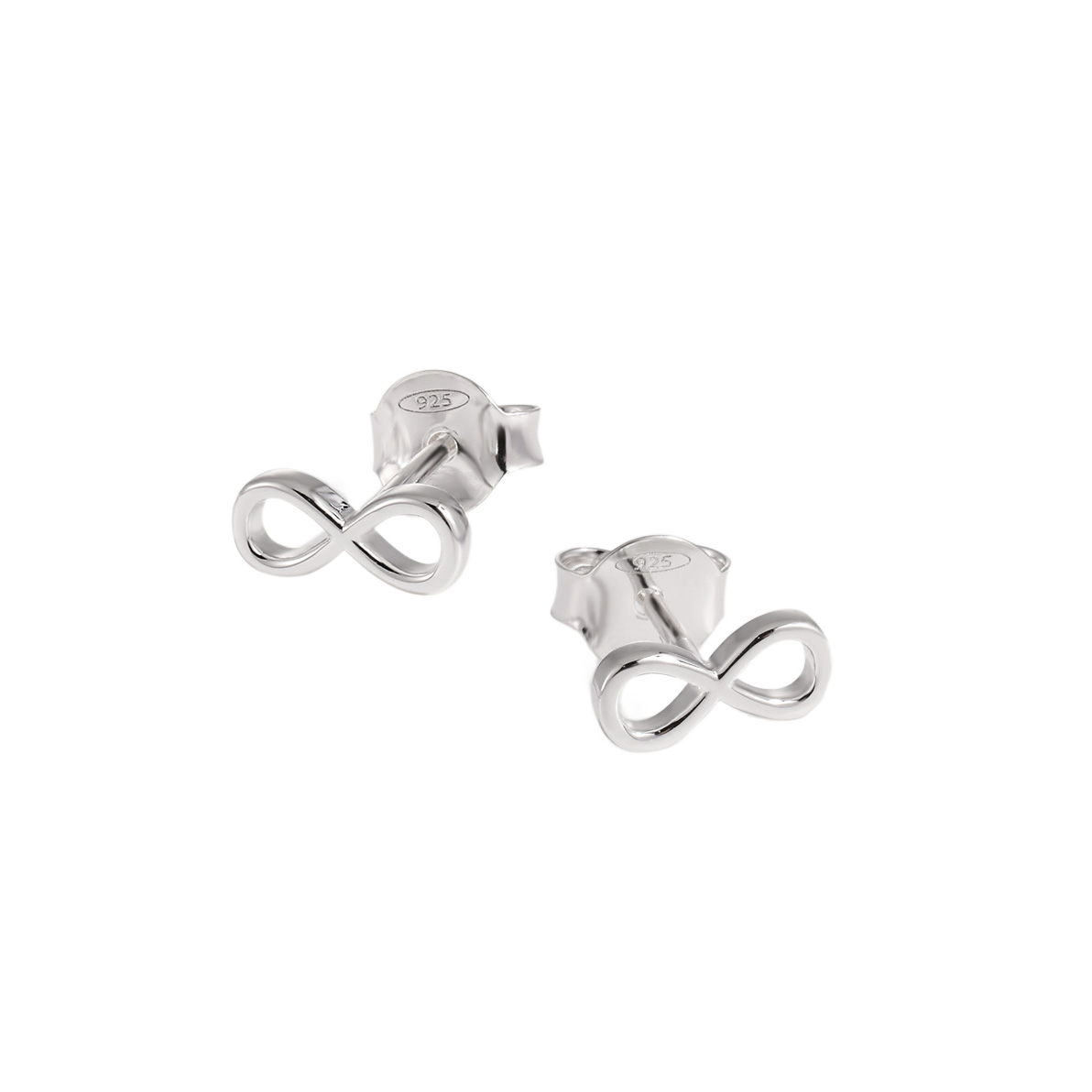 Gift Hollow Infinite ∞ 925 Sterling Silver Stud Earrings - Noora & Co.