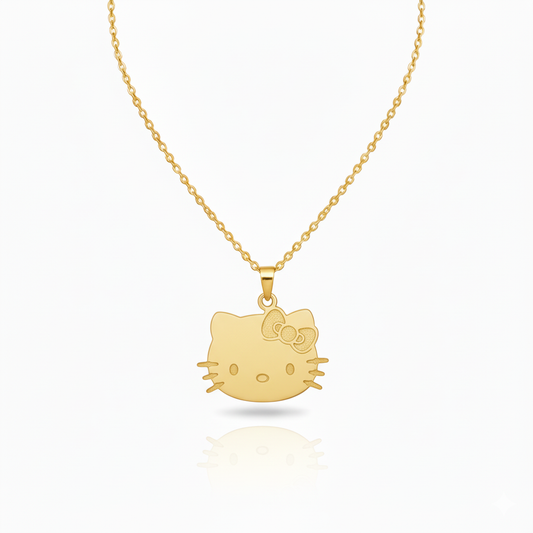 18K Gold Hello Kitty Baby Necklace